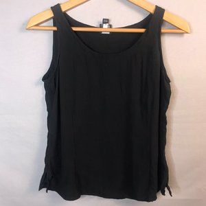Eileen Fisher black 100 % silk tank top